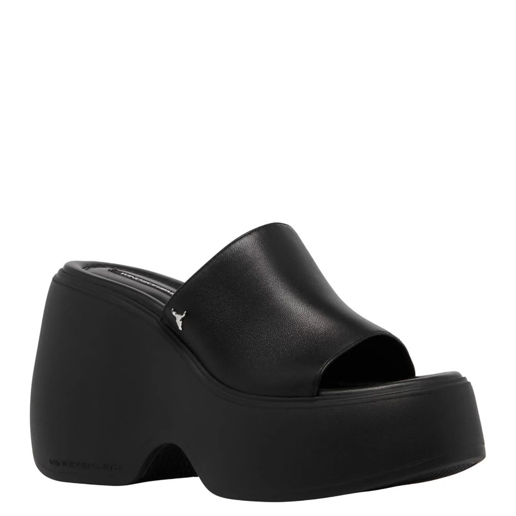 Windsor Smith Chunky Sandals*Sweetie Black Leather Platform Sandals Blk Leather